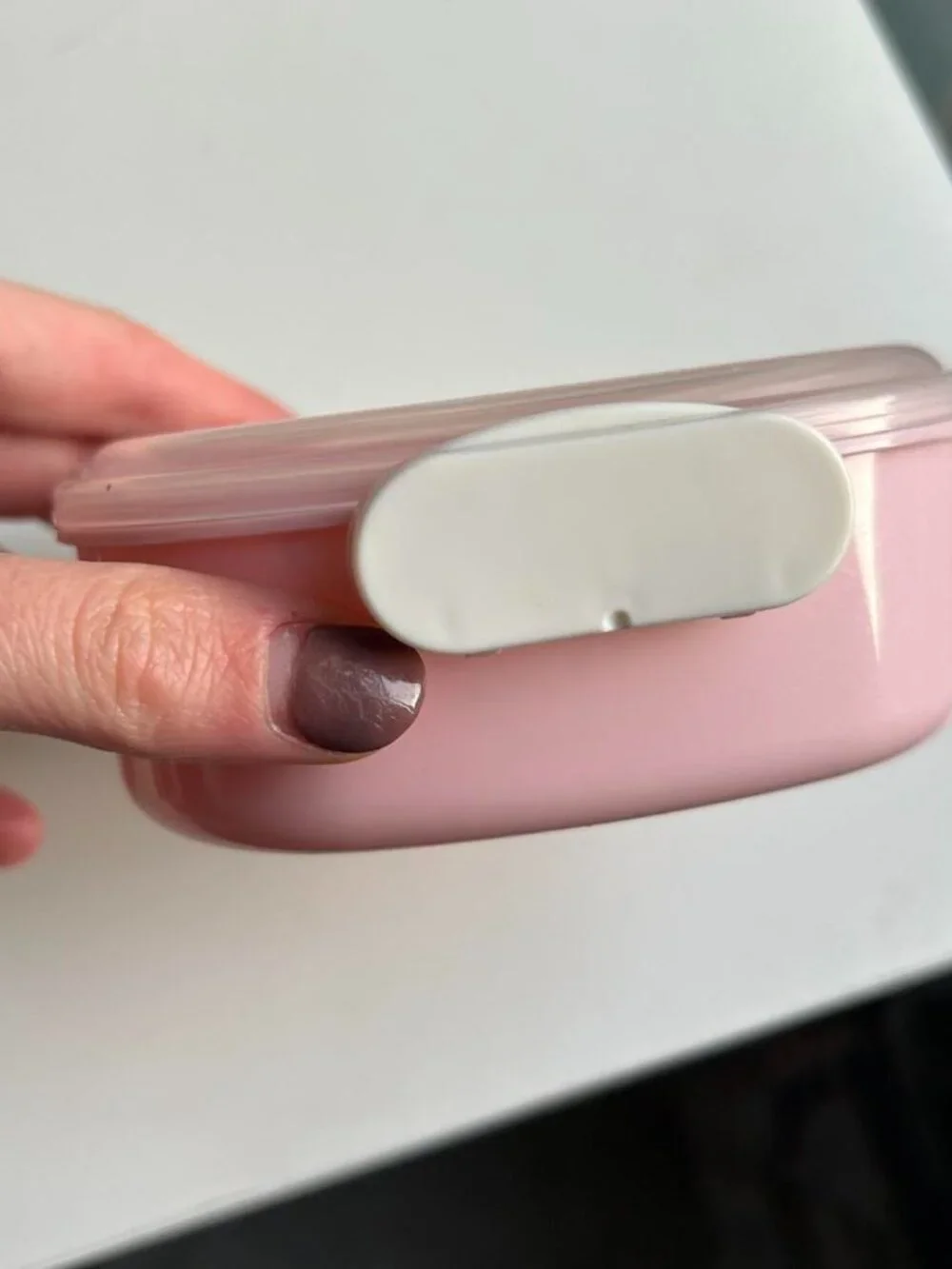 Small Pink Snap Lid Tupperware